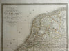 Low Countries Holland & Belgium Flanders Friesland 1833 Lapie large folio map
