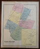 East Granby Connecticut 1869 Baker & Tilden detailed town map