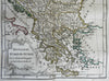 Ottoman Empire Balkans Hungary Dalmatia Bosnia 1780 Vaugondy engraved map