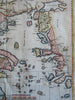 Ancient Greece Thucydides Athens Argos Sparta Corinth 1721 Taylor folio rare map
