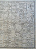 London to St. David's Pembrokeshire Wales 1775 Bowen engraved road map travel