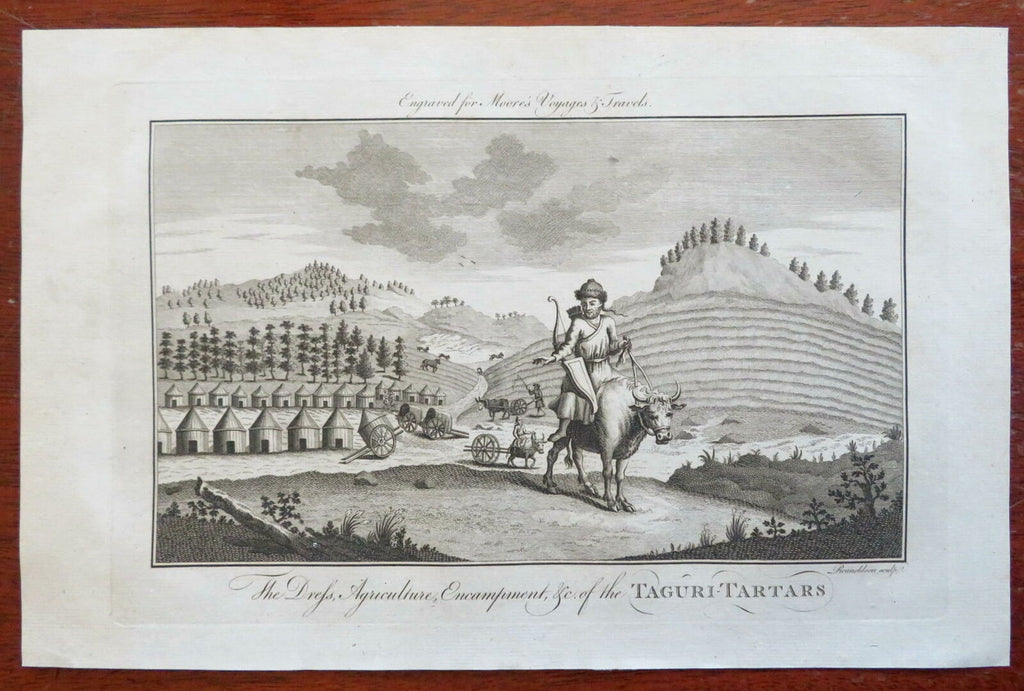 Taguri Tatars Central Asian Peoples Ethnic View c. 1770's engraved print