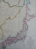 Empire of Japan w/ new boundary Russia/ China c. 1858 Weller map