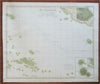 Polynesia Pacific Islands Hawaii Fiji Tahiti Honolulu 1855 detailed map