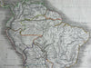 South America Colombia Brazil Peru Bolivia Patagonia Chile 1846 scarce map