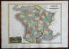 Revolutionary France French Departments Paris Marseilles Versailles 1820 map