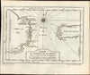 Tierra del Fuego Magellan Straits South America Argentina 1753 old Bellin map