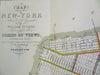 Lower Manhattan New York City The Battery 1870 William Hooker city plan