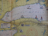 Esso Cruising Guide No. 6 New York State Hudson River Boating c. 1940's map