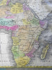 Africa Morocco Egypt Guinea Abyssinia Zanzibar Nubia 1832 Williams engraved map