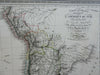 South America Peru Chile Buenos Aires 1826 large detailed Vivien map