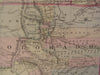 Kansas Nebraska Colorado Dakota Wyoming 1872 fine old large detailed color map