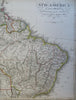 South America Northern Part Brazil Peru Venezuela 1855 Stulpnagel detailed map