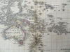 Australia New Zealand Papua New Guinea Indonesia c. 1844 A. Baedeker scarce map