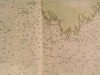 Gulf of Maine 1883 Currents Boston Cape Cod antique folio color nautical chart