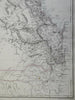 Queensland Colony Australia Brisbane Maryborough c. 1860 Weller map