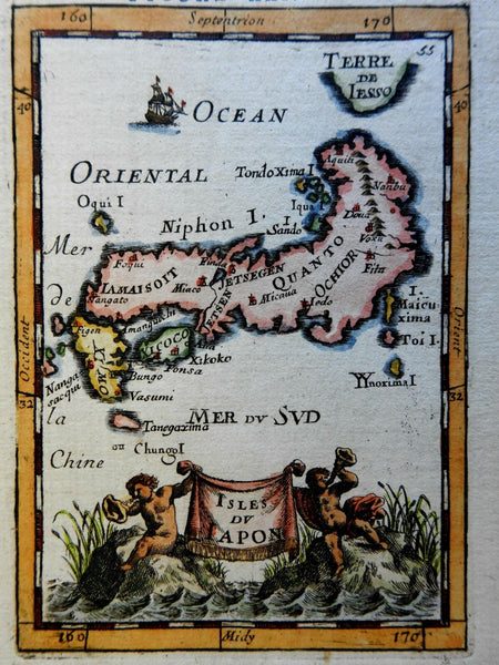 Japanese Islands Honshu Shikoku Kyushu 1683 Mallet miniature map