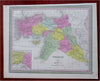 Ottoman Middle East Turkey in Asia Armenia Iraq 1850 Cowperthwait Mitchell map