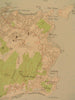 Rockport Milk Island Massachusetts Sandy Bay 1976 antique color lithograph map