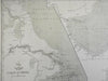 Eastern China detailed coastal survey Qing Empire Nanjing 1860-70 Weller map