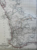 New Zealand North & South Island West Australia 1874 Petermann detailed map