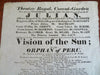 Theatre Royal London 1823 Macready Grimaldi Grieve Orphan of Peru play Broadside