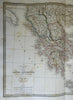 Ancient Greece City States Athens Sparta Corinth 1832 Lapie large folio map