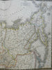 Asia Russia Siberia Mongolia Kamchatka 1836 Brue large detailed map hand color