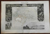 Oceania Polynesia Australia New Zealand Hawaii 1855 LeMercier decorative map