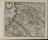 Zutphen Holland Netherlands Gelderland Geldria c.1770 Gravius old color map