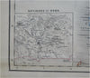 Northern Italy Milan Turin Genoa Venice Florence Rome 1844 Hall & Black map