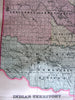 Indian Territory Alaska 1889 Bradley large oversized hand colored old map