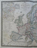 Napoleonic Europe in 1813 French Empire Egypt 1826 Brue large detailed map