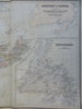 Canadian Maritimes New Brunswick Newfoundland 1889-93 Bradley folio map