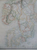 Sweden Norway Finland Stockholm Oslo Trondheim c. 1855-60 Fullarton map