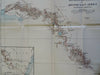 British East Africa Kenya Lake Victoria Road Survey 1899 Johnston detailed map
