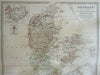 Kingdom of Denmark Schleswig-Holstein Mecklenburg Anhalt 1868 Johnston map