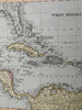 Caribbean Sea West Indies Cuba Bahamas Jamaica Puerto Rico 1823 rare Ellis map