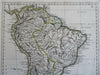 South America continent Brazil Argentina Peru Chile Colombia 1804 engraved map