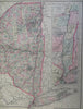 New York State Niagara Falls Manhattan Hudson River Valley 1876 O.W. Gray map