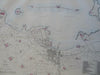 Cherbourg Normandy France Fortifications c. 1856-72 Weller detailed city plan