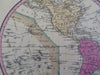 World Map Double Hemispheres Americas Australia 1848 Cowperthwait Mitchell map