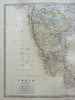 Southern India British Raj Sri Lanka Madras Mysore 1868 Johnston map