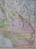 California Los Angeles San Francisco Sacramento 1888 Cram large 2 sheet map