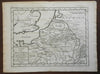 Belgium Ancient World Roman Empire Belgian Tribes 1730 Liebaux engraved map