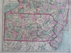 New York Pennsylvania New Jersey Long Island 1873 Williams map