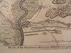Belgium Hochstet Battle City Gained by Allied Troops 1745 antique Basire map