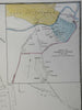 Lucknow India British Raj detailed plan 1856-72 Weller map w/ mud huts shown