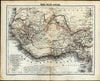 North West Africa Senegal early exploration overland routes c1862 Meyer old map