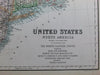 Eastern United States U.S. Michigan Great Lakes c.1860 Fullarton large old map